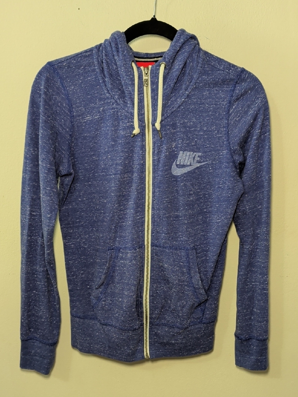 Nike Women's Gym Vintage Full Zip Hoodie Blue Heathered Women's Size S
